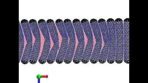 Simulation of Sliding Friction between Pristine CNT Array and Si Substrate (Top View)