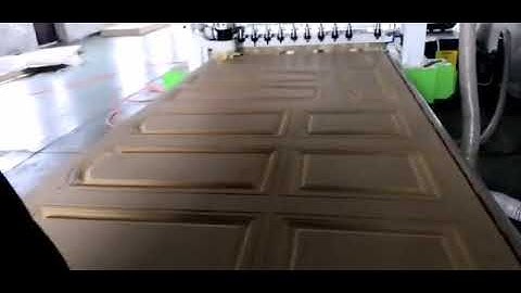 Woodworking ATC cnc nesting machine center , 9kw ATC Spindle , 12 tools for wood door fine making