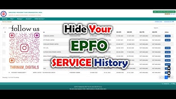 Hide EPFO Service History - Genuine