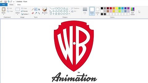 How to draw the Warner Bros. Animation logo using MS Paint | How to draw on your computer