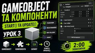 🎮 Unity з нуля українською | Урок 3. GameObject та компоненти