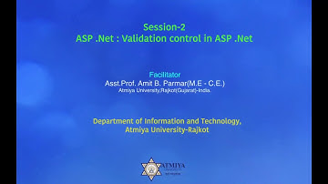 Session -2 : ASP .Net - Validation controls