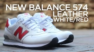 new balance 574 white leather