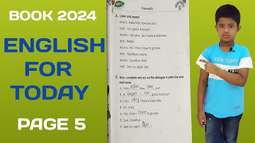English For Today | Class Two | Unit 1 Lesson 3 |Farewells (New Book 2024)