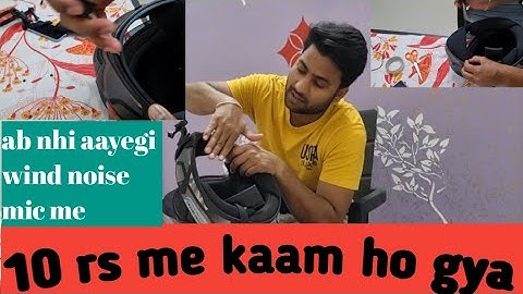 Mic me helmet ki wind noise aati hai kya kren #motovlog #windnoise #solution sirf 10 rs me