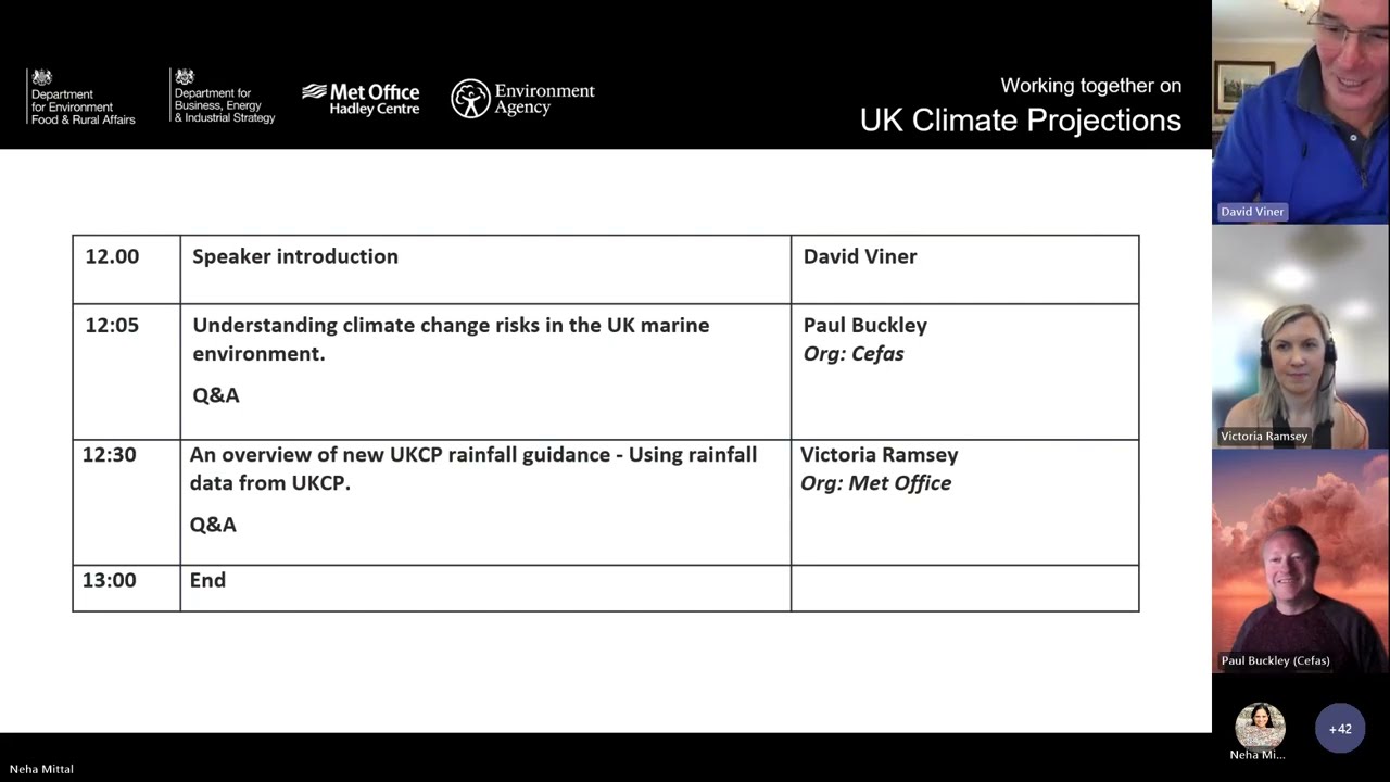 UKCP October 2023 webinar – Climate change in UK marine environment and rainfall guidance