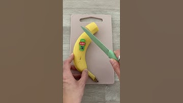 Is This the IMPOSSIBLE WAY to Eat a Banana? #shorts #reverse