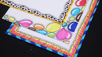 Borders For Projects || Simple Border Designs On Paper || Borders || My Creative Hub