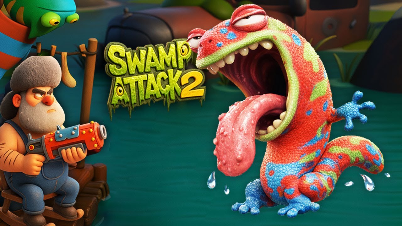 Новый БОЛОТНЫЙ МОНСТР - ТРИТОН ЛИЗУН! Swamp Attack 2