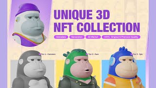 I will create custom 3d nft art exclusively with traits in 3d models