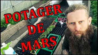 Visite du Jardin Potager EN MARS ( semis, pluie et rongeurs ) + BONUS chez un abonné !