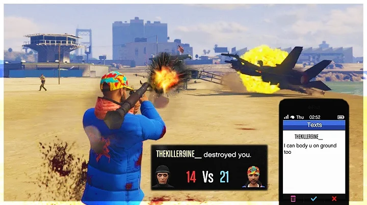 Level 9 EMBARRASSED a Jet Griefing Tryhard on GTA 5 Online