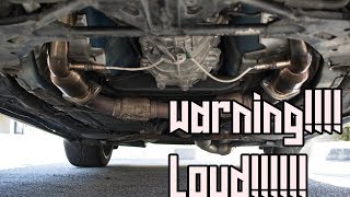 Installing Megan Racing Test Pipes On My 350z With A Tomei Exhaust!! WARNING LOUD!!!!