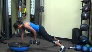 3 Point Dumbbell Row on Bosu.AVI
