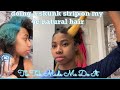 Impulsively Doing The TIKTOK “SKUNK STRIPE” on my 4a/4b natural hair💙!