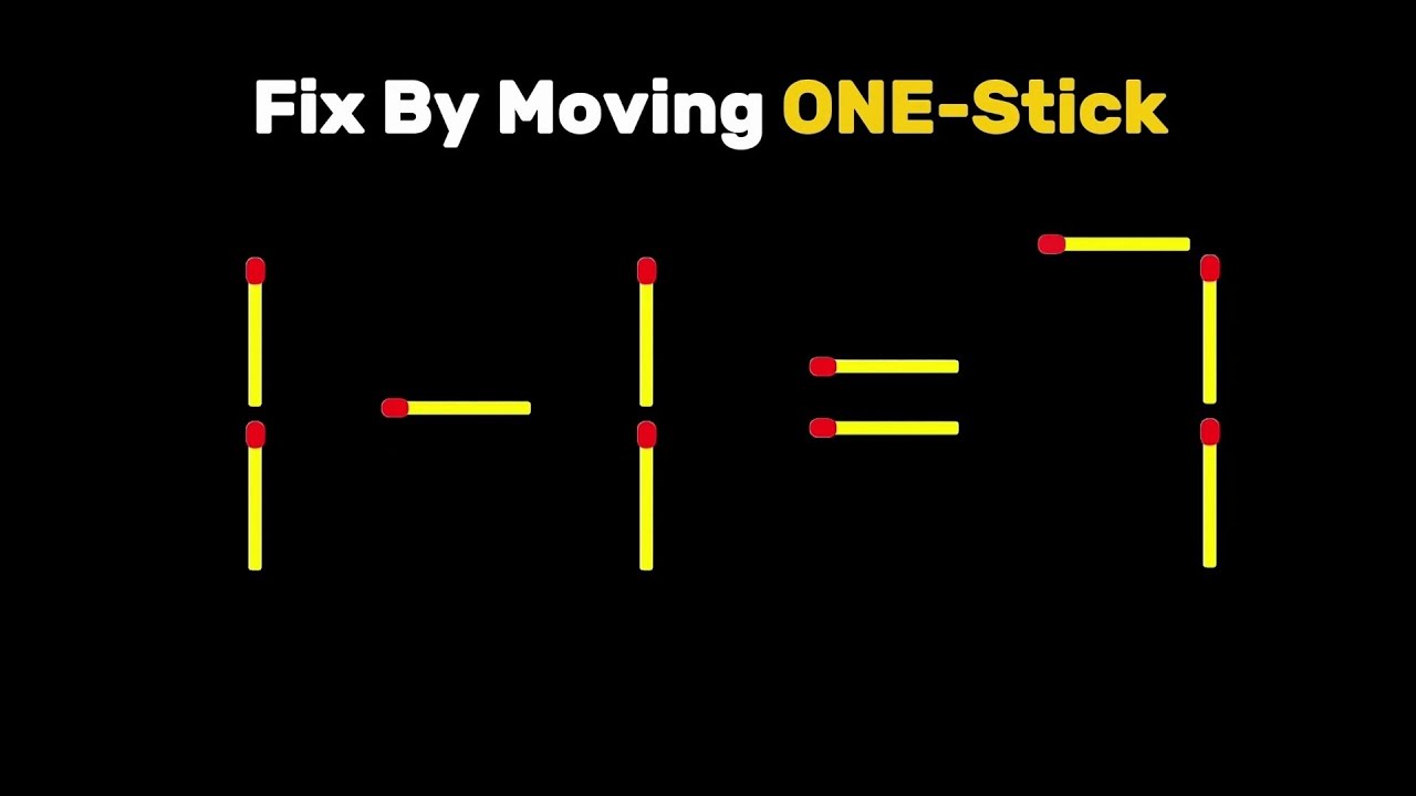 5 Tricky ONE-Stick Puzzles to Challenge Your Mind