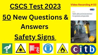 CSCS Test 2023 - 50 New Q&A | Safety Signs | CSCS Card UK | CiTB Test UK 2023 |CSCS Test Preparation
