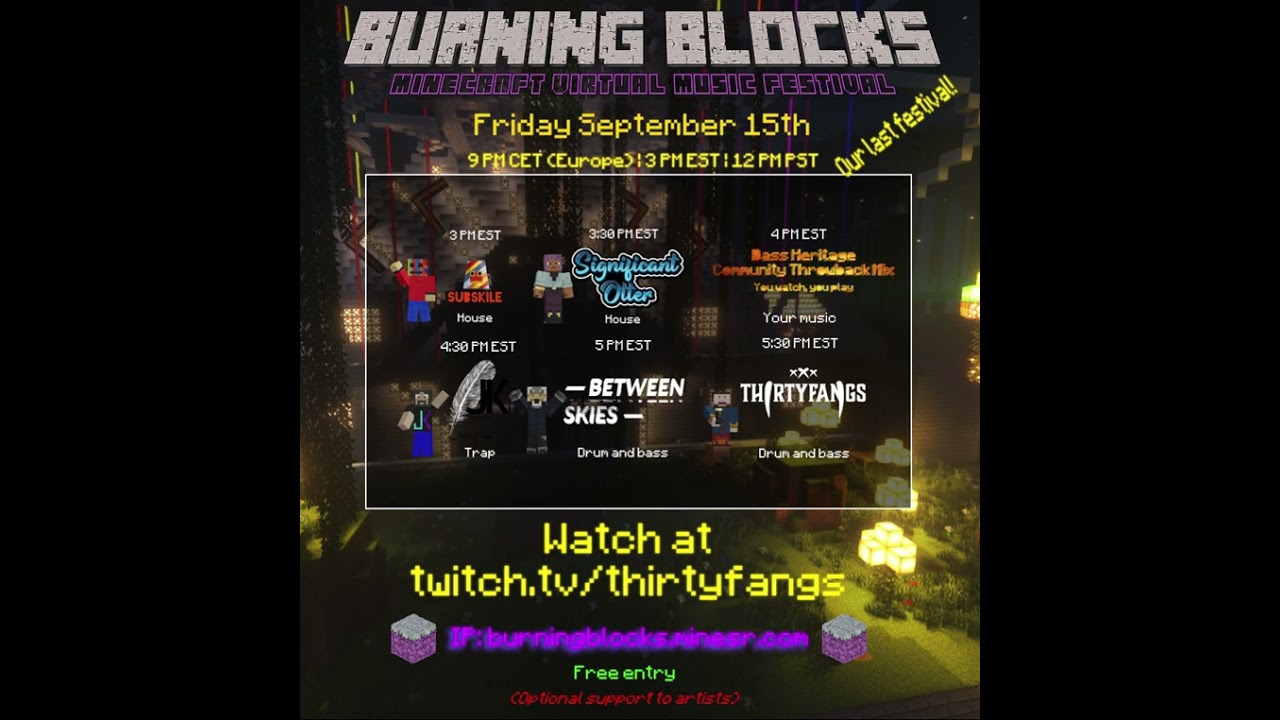 Discover the Burning Blocks Minecraft Festival Lineup
