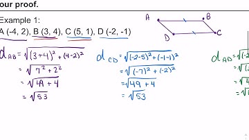 Math III - Proving Parallelograms in a Coordinate Plane Method 1