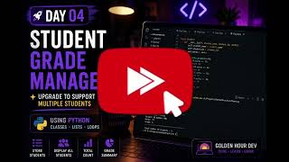 365 Days of Coding | Day 4 | Student Grade Manager v2 with Multiple Students (Python OOP)