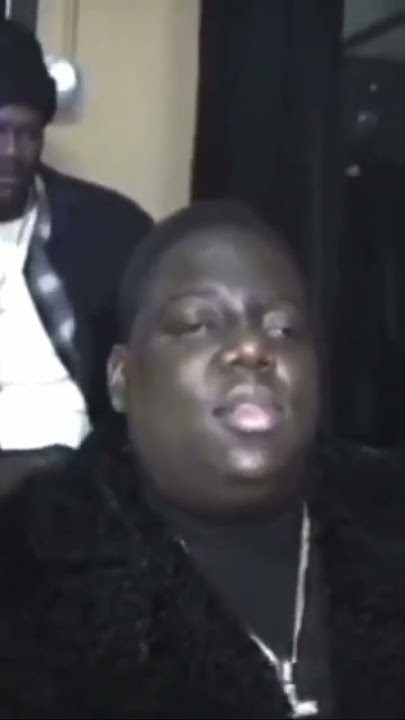 The Notorious B.I.G. & E Money Bags on the set of Jay-Z video “Dead Presidents” (1996)