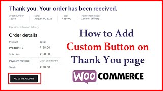 How to Add a Custom Button on WooCommerce Thank You Page in WordPress | Learn 2 Smart | Ankit Panwar