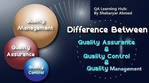 Difference between Quality Assurance and Quality Control