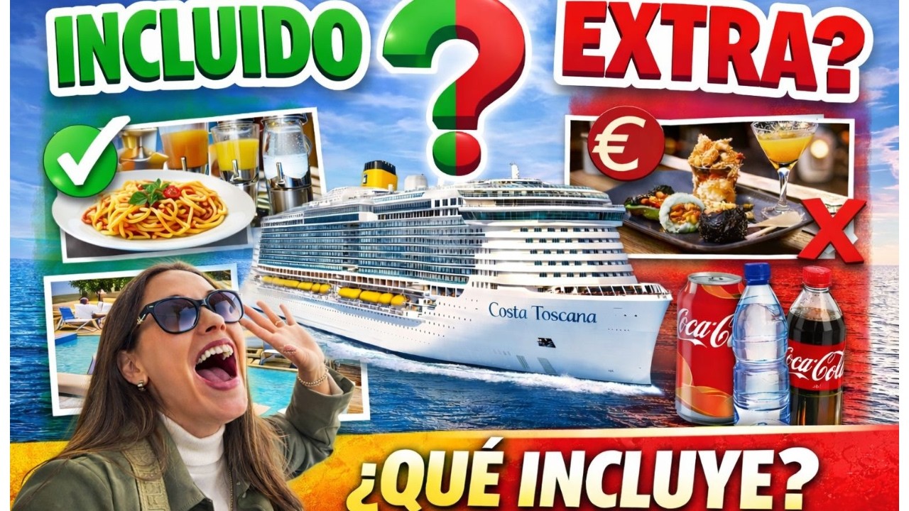 COSTA TOSCANA 🚢 ¿Qué está INCLUIDO y que se paga EXTRA? Evita sorpresas en tu crucero