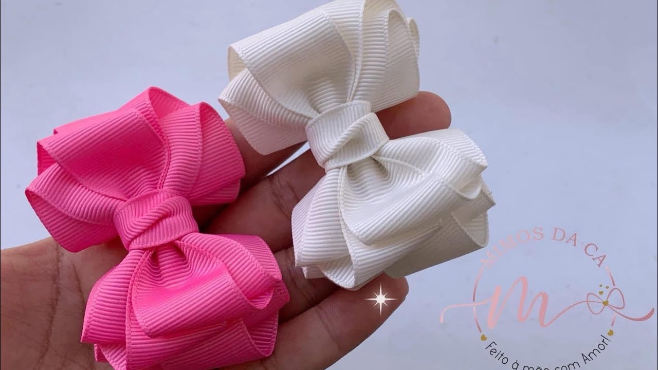 LAÇO MILENA POMPOSO🎀 PASSO Á PASSO - FITA 5 (22mm) - MOÑO