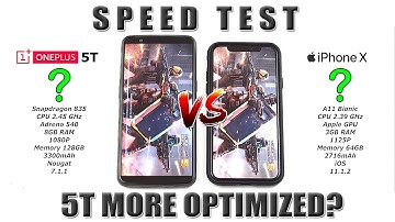 OnePlus 5T vs iPhone X Speed Test! (5T more optimized than OP5?) [4K] 21:9