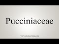 How To Say Pucciniaceae 
