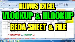 Rumus Excel VLOOKUP dan HLOOKUP Beda Sheet