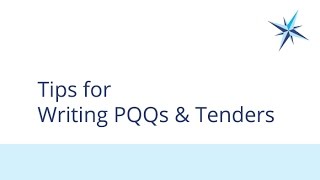 Tips for Writing PQQs and Tenders
