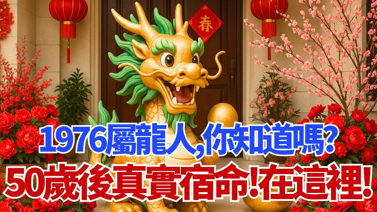 1976年屬龍人，50歲後『真實宿命』曝光！是福龍還是苦龍？答案震撼！#屬龍 #1976年屬龍 #2026屬龍運勢 #生肖龍 #晚年運勢 #生肖命理 #轉運 #丙辰龍 #屬龍性格 #算命 #運勢分析