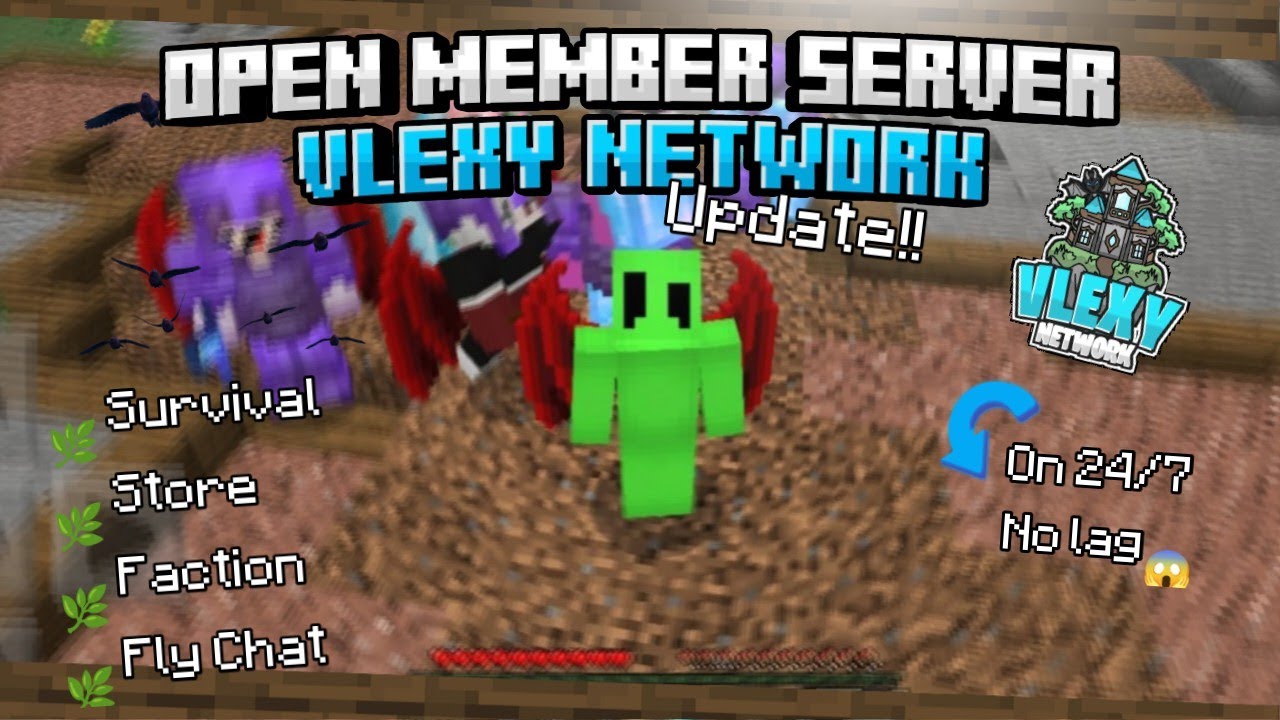 Vlexy OPEN MEMBER SERVER MINECRAFT PE TERBARU ON 24 JAM VERSI 1.19.50! Vlexy ...