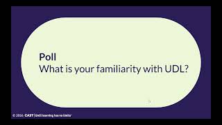 Statewide Universal Design for Learning Framework - Webinar April 2026