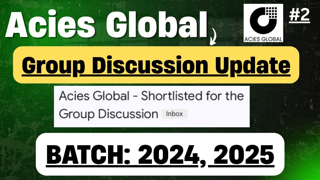 🔥Acies Global Exam Result Declared | Acies Global Group Discussion(GD ...
