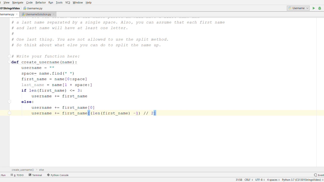 cs1301OnlineStringsVideo Part 7 - YouTube