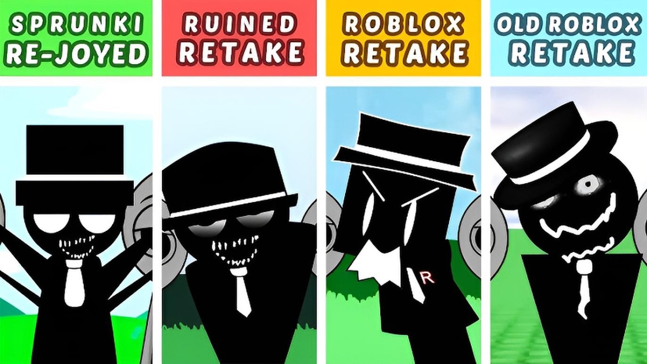 Incredibox Sprunki ALL BLACK in Different Mods