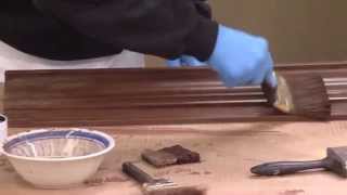 Faux Finish Walnut foam crown molding by Creative Crown. It looks just like expensive wood moldings. by Creative Crown Molding 8,794 views 9 years ago 7 minutes, 58 seconds