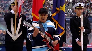 14-year-old SHREDS the Anthem at the Winter Classic 🇺🇸🎸