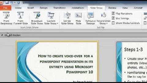How to create voice-over narration for your PowerPoint Presentation