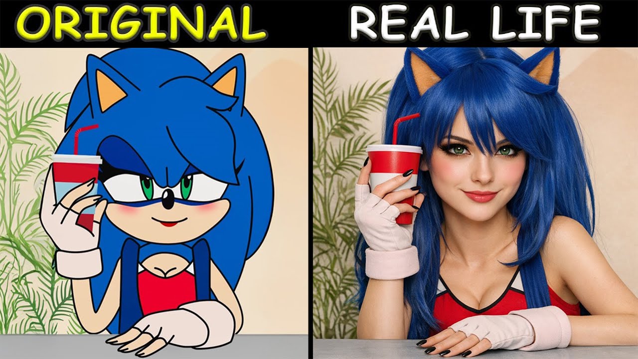 SONIC turns Into LADY! Real Life | The Sonic Tapes Animation | Original vs Plush Toys