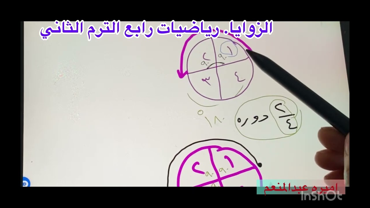 الزوايا رياضيات رابع ترم ثاني 