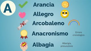 From easy to 🤯: learn 5 words for each letter of the Italian alphabet