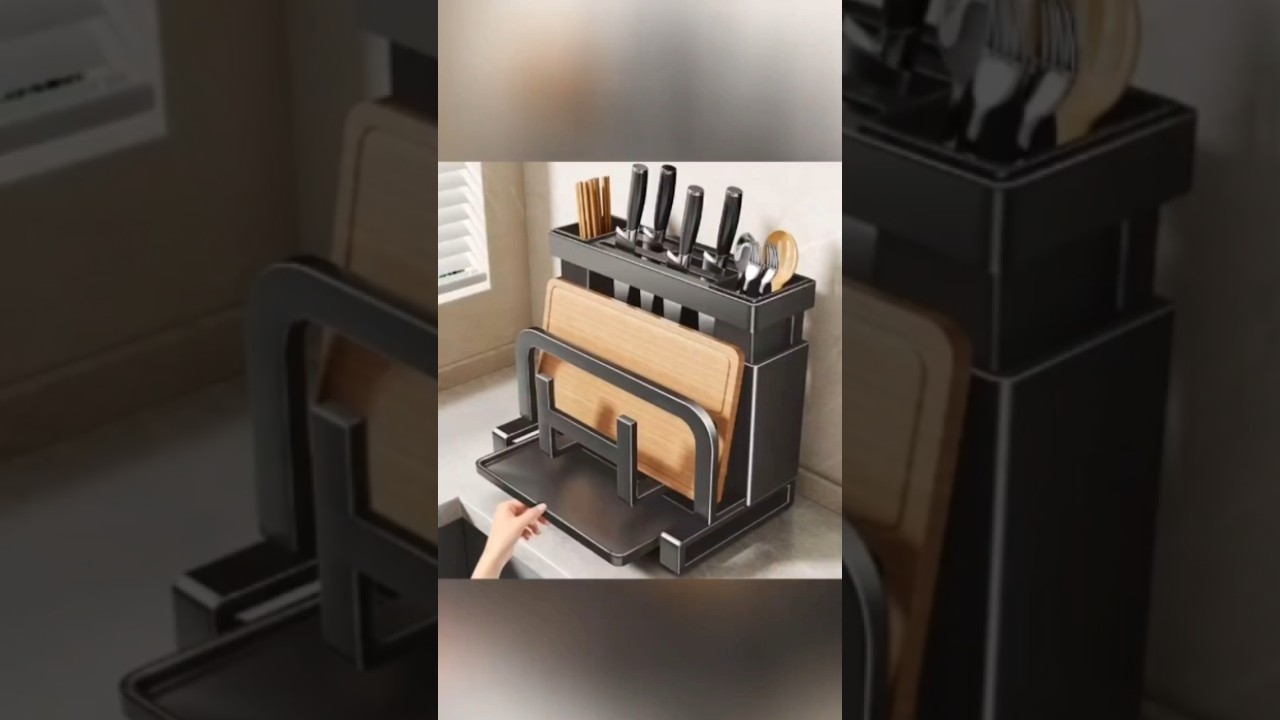 😲 Knife, Chopping Board Sab Ek Jagah! | Smart Kitchen Organizer Rack 🔪🥒