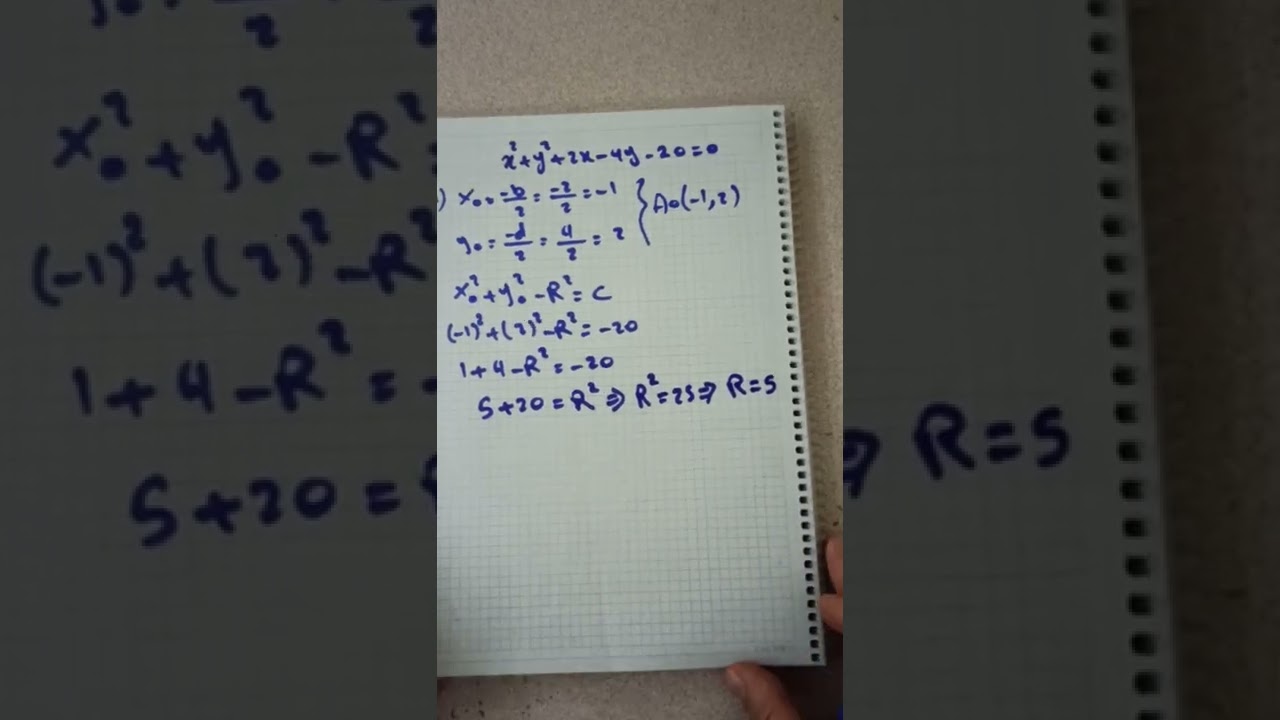 رياضيات _  حل اسئلة الدورات ( الدائرة والقطع المكافئ ) @@@