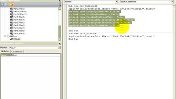 Ocultando os Ribbons do Excel via VBA