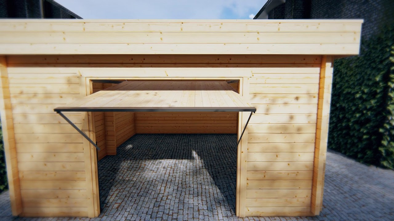 Modern Garage D with Up and Over Door / 44mm / 4,5 x 5,5 m