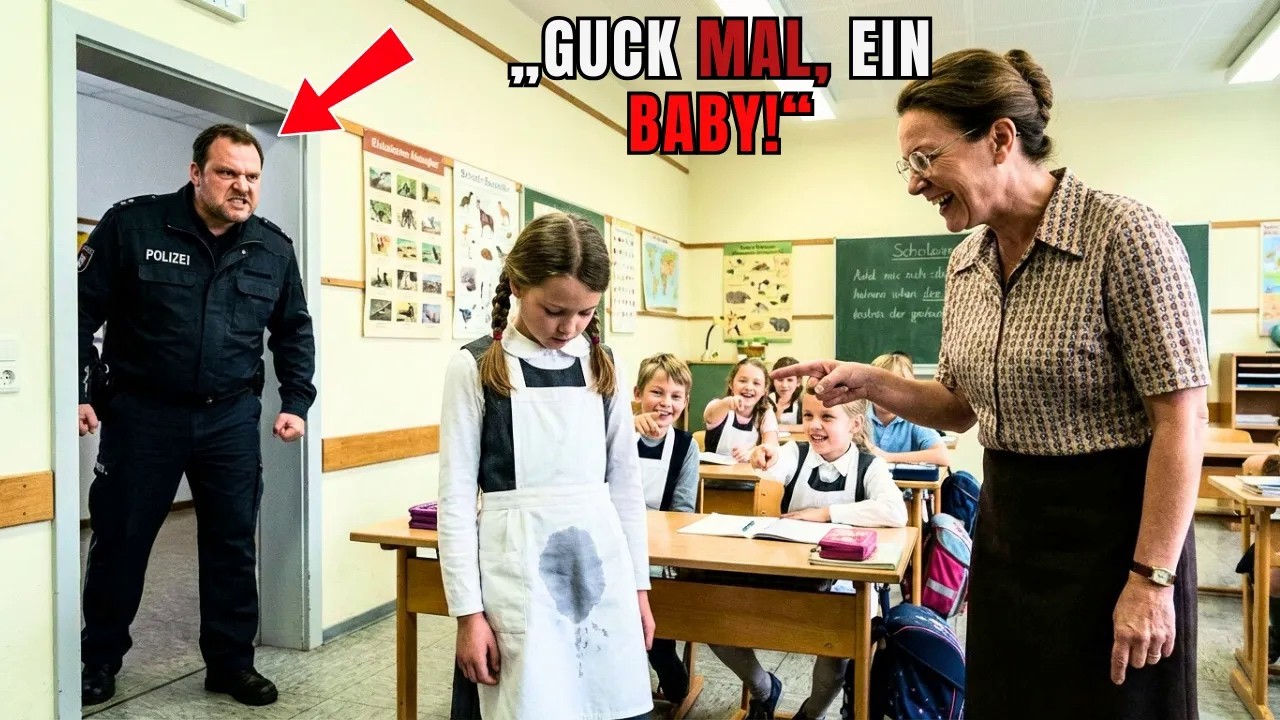 DU HAST IN DIE HOSE GEMACHT!“ – Lehrerin verbietet Toilette. Dann sieht sie den POLIZEI-VATER...